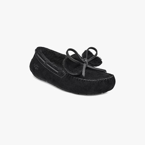 Ugg Dakota Double Bow Women Slippers Black (9685UDXKC)